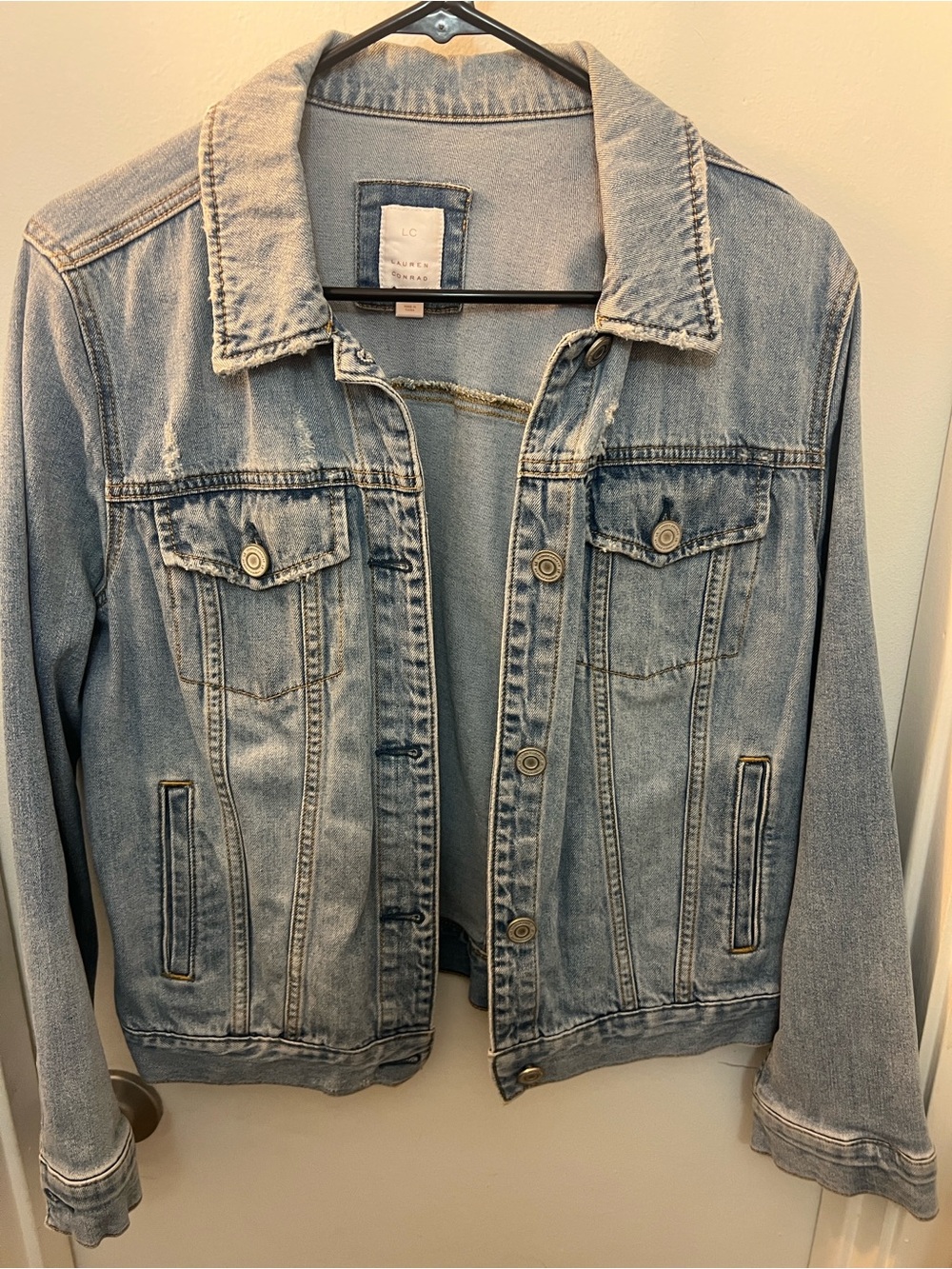 LC Lauren Conrad Light Wash Denim Jacket
